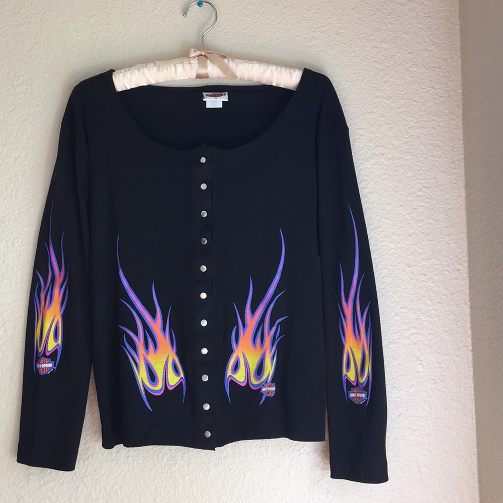 Harley Davidson Black Cardigan